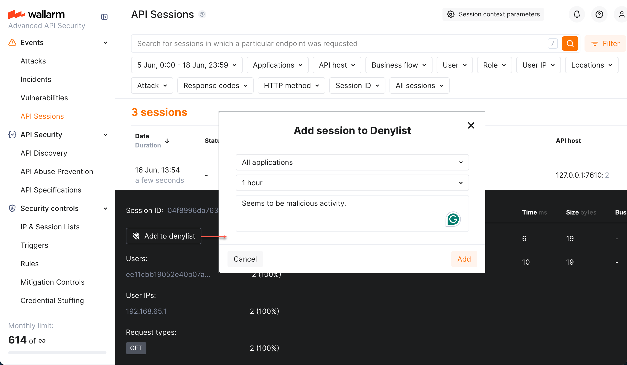 !API Sessions - add session to denylist