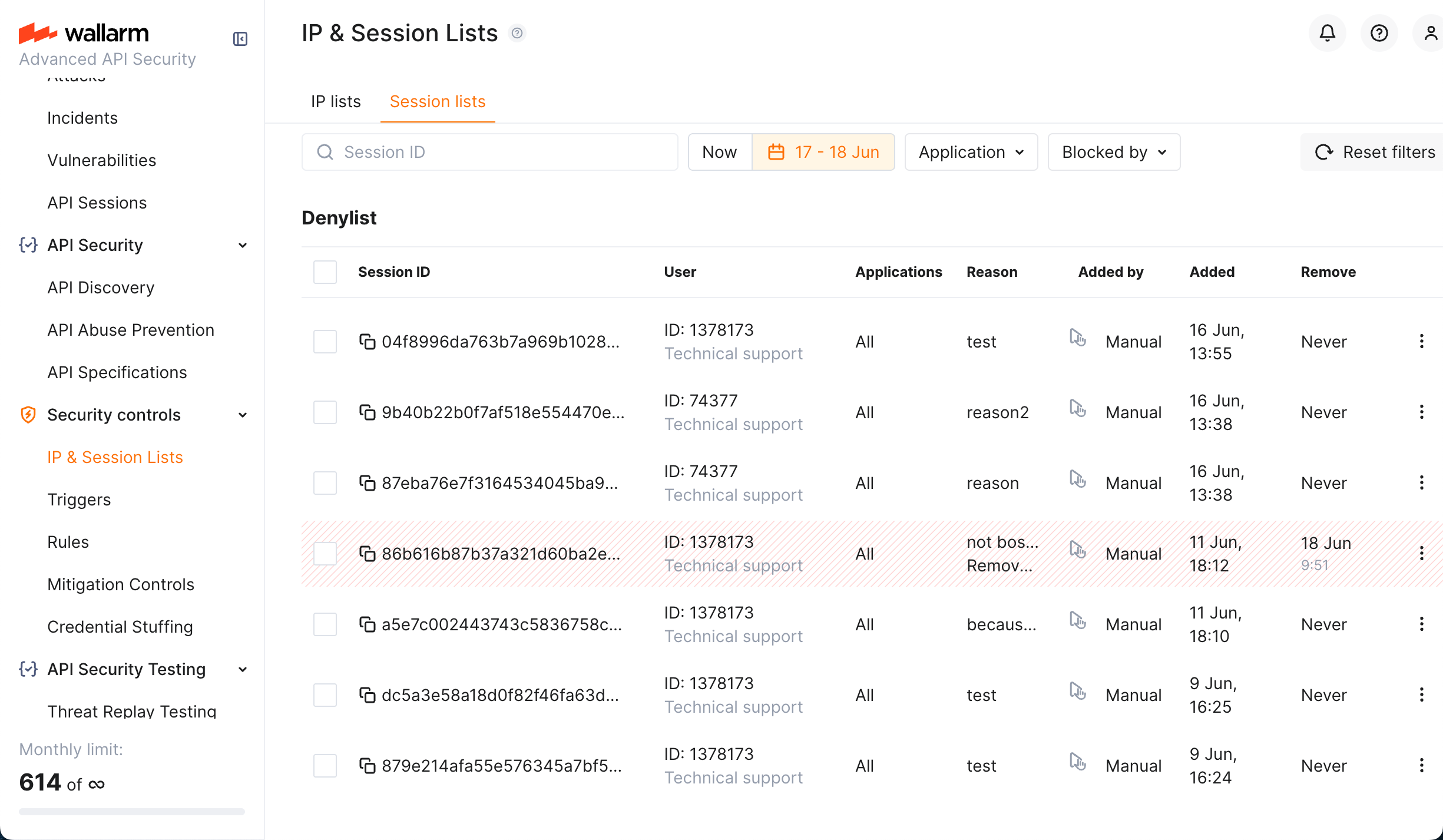 !IP & Session Lists - Session Denylist