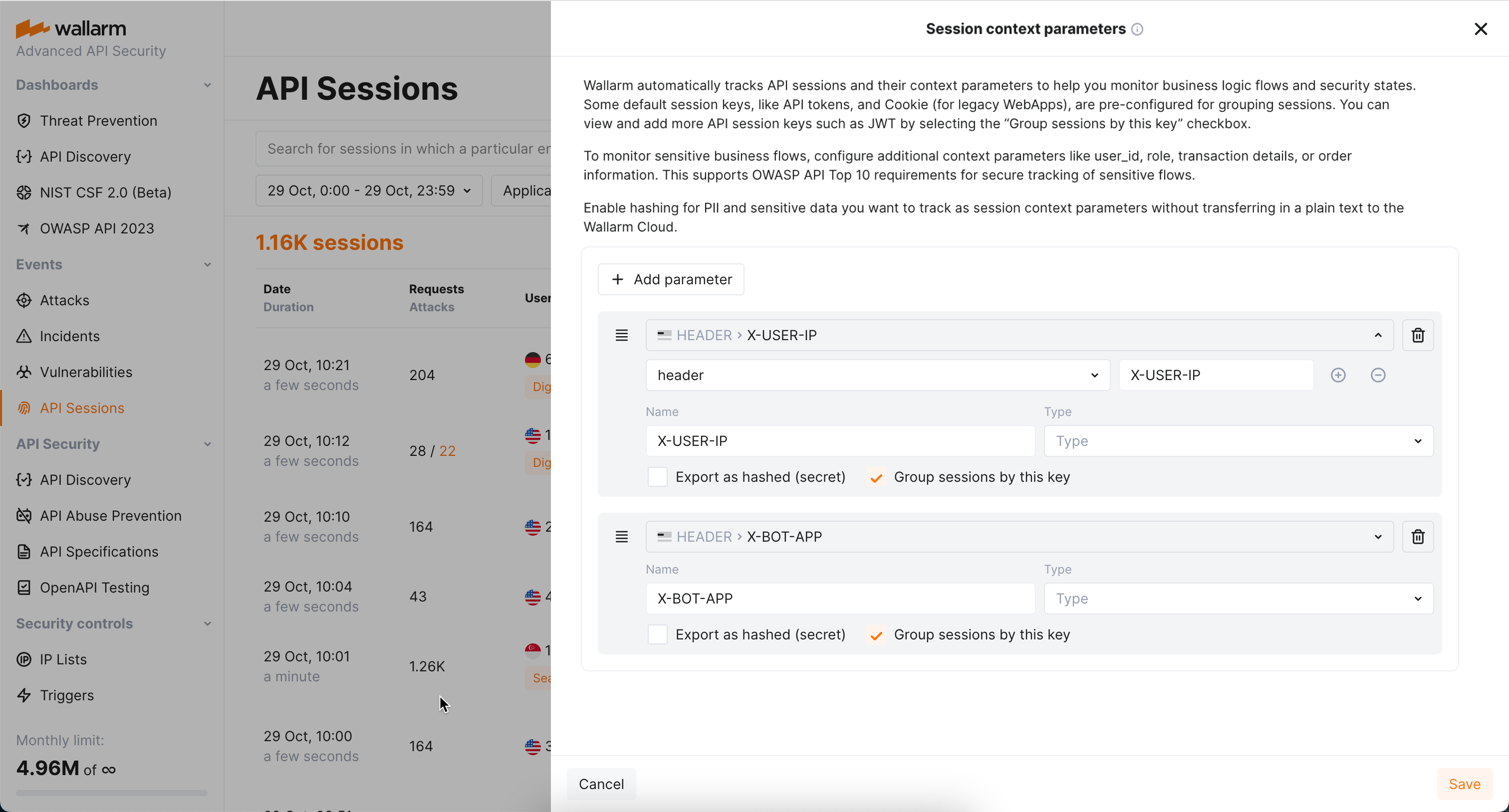 !API Sessions - Configuration