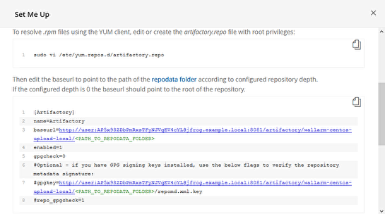 An example of configuration