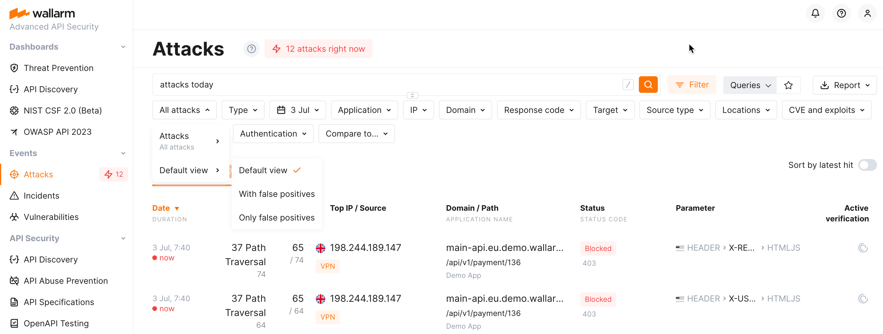 False positive filter